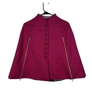Deploy London Pink Wool Cape Women’s Size Medium